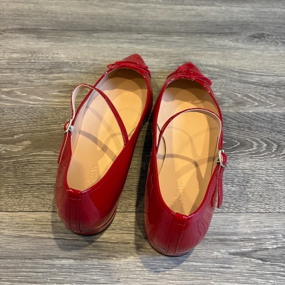 J.Crew Red Patent Leather Pointed Toe Mary Jane Ballet Flats Sz 10.5 EUC - Picture 3 of 10